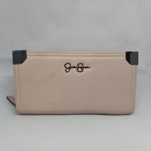 Jessica Simpson 'Frankie' Full Zip Pebbled Faux Leather Wallet - Animal Print -